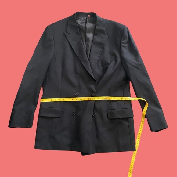 🔥 Calvin Klein Black Double-Breasted Blazer | M - Picture 5 of 6
